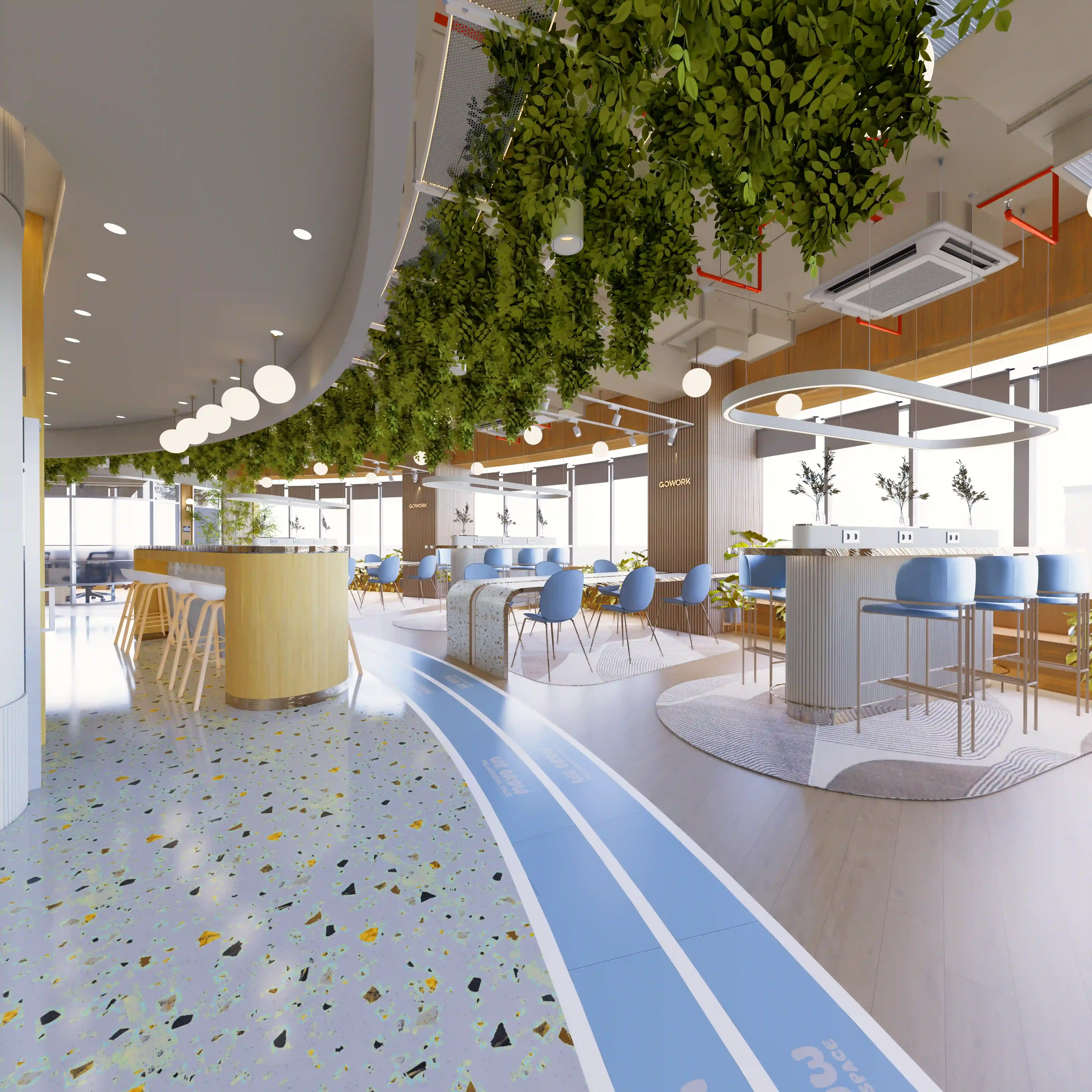 ruang kerja coworking space gowork menara sudirman jakarta selatan