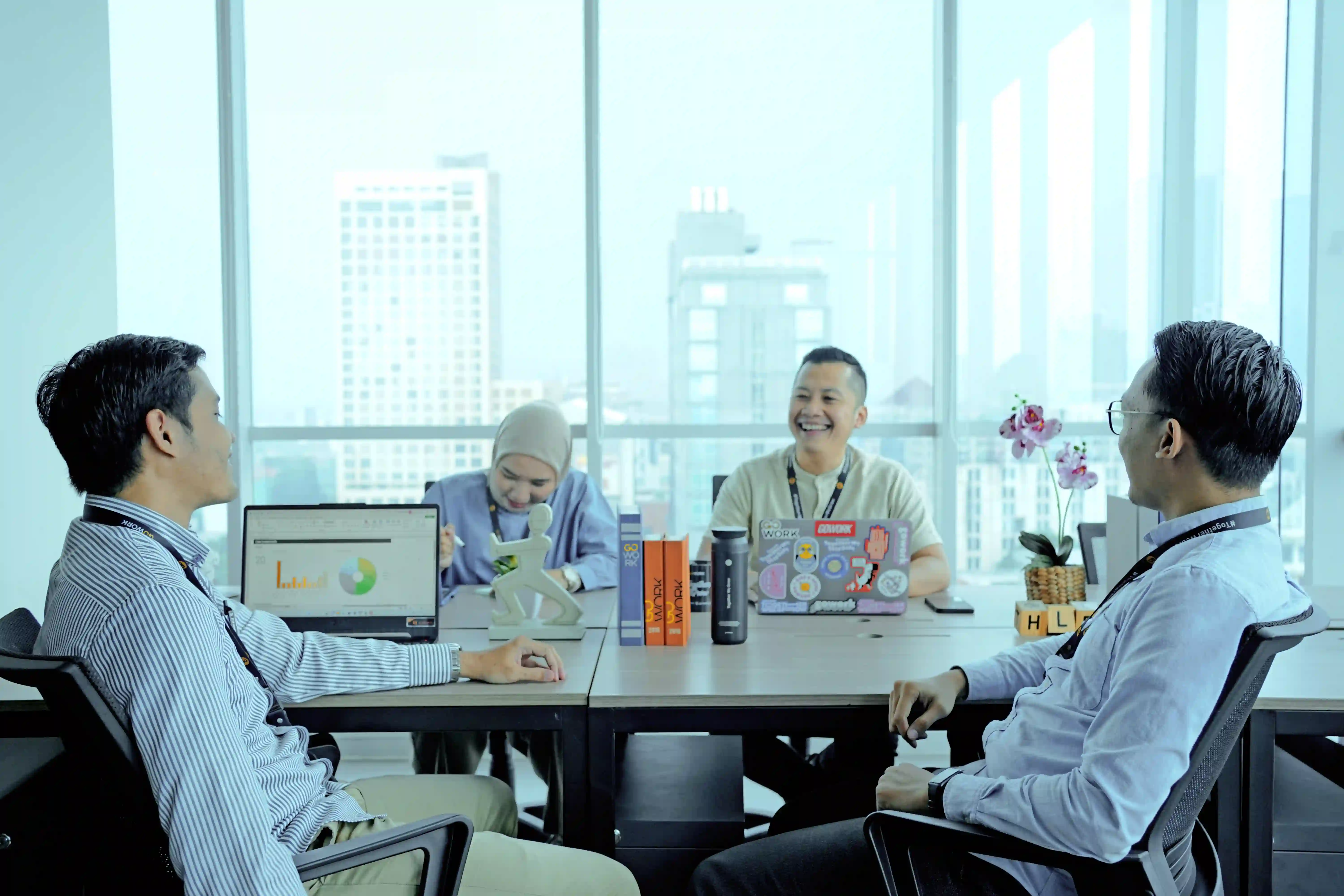 ruang kantor private office gowork mnc tower surabaya